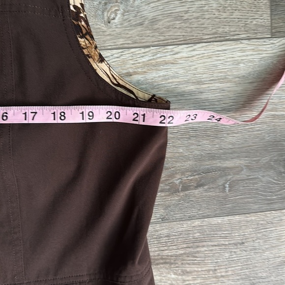 Chico's Vest Reversible animal print brown tones size 3 or size 16 - Picture 6 of 13